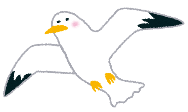 飛んでいるカモメ